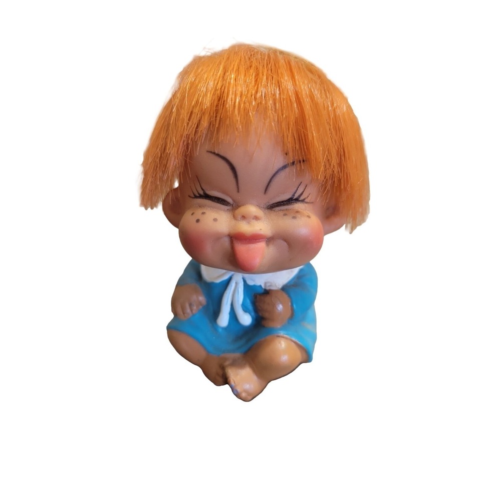 Vtg 1960's Moody Cutie Sticking Tongue Out Doll